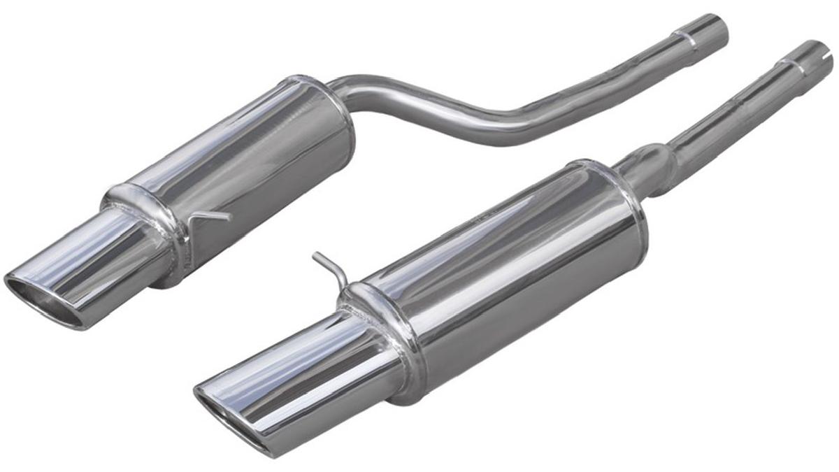 100%25+Inox+%C3%89chappement+Double+sur+mesure+pour+Audi+RS6+4.2i+V8+%28450cv%29+2002-04+Droite%2FGauche+150x105mm